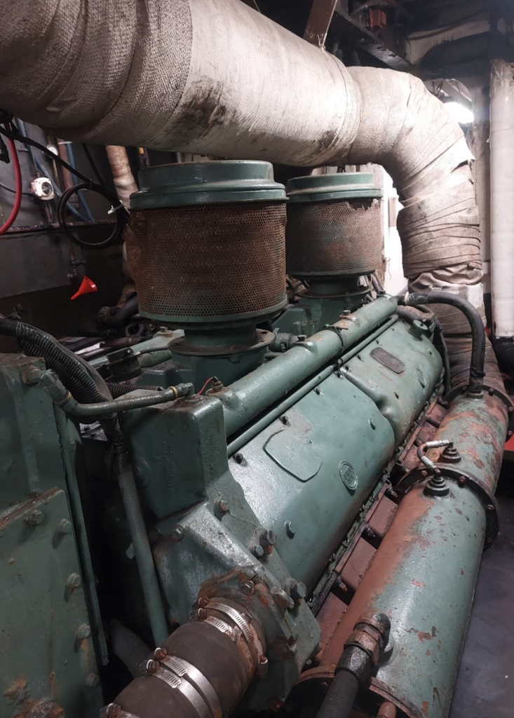 Detroit Diesel 12V149 Marine Engine In A Commercial Fishing Boat